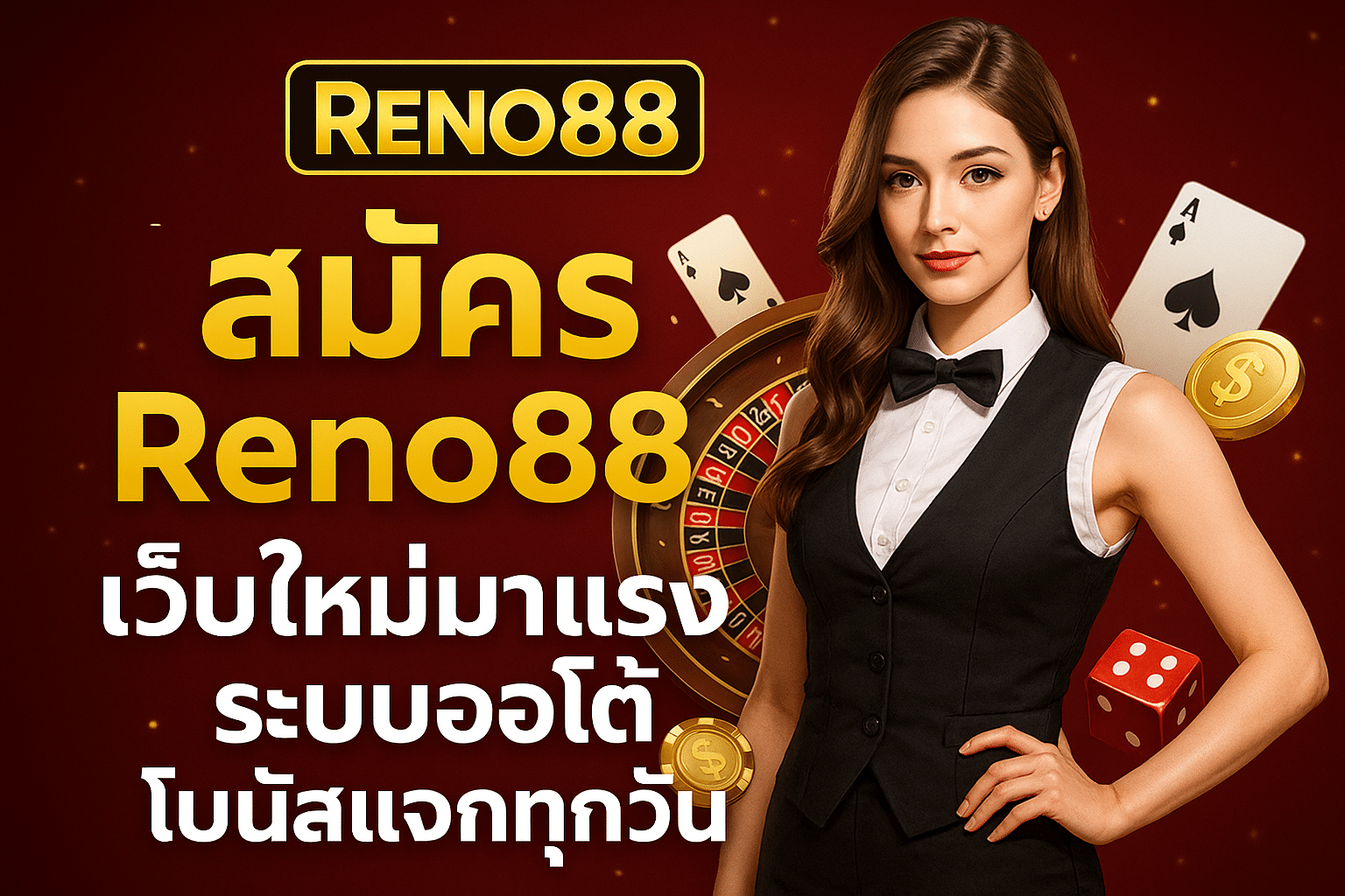 สมัคร Reno88 เว็บใหม่มาแรง ระบบออโต้ โบนัสแจกทุกวัน